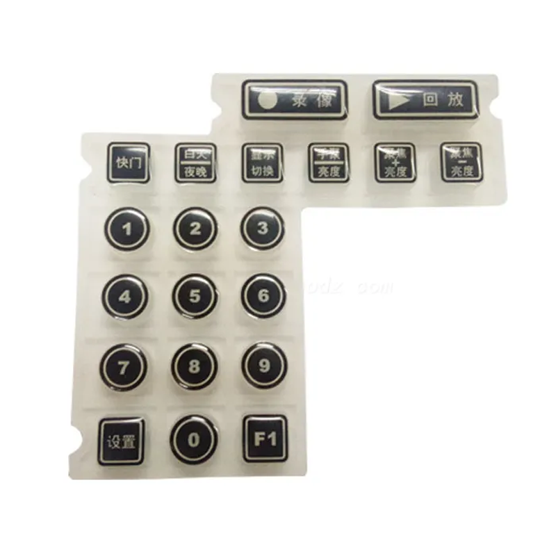Custom Clear Epoxy Resin Silicone Keypad for Video Camera Application Suppliers1