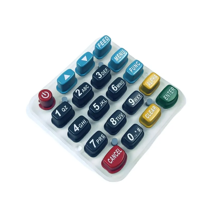 Custom Silicone Keypad With Plastic Key Cap for POS Machine Manufacturing1