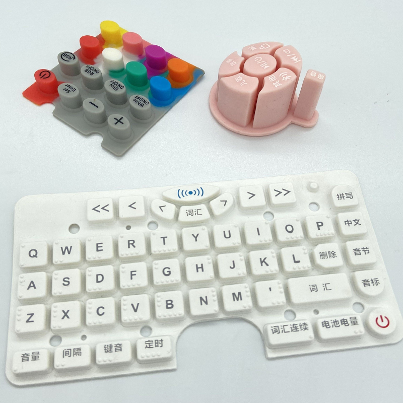 OEM Conductive Silicone Rubber Keyboard Keypad Button with Silk-printing Coating Factory4