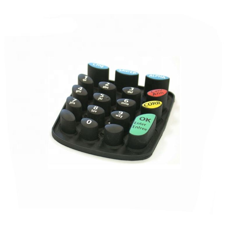 White Label Silicone Rubber Keypad with Conductive Carbon Pills For Terminal POS Devices1